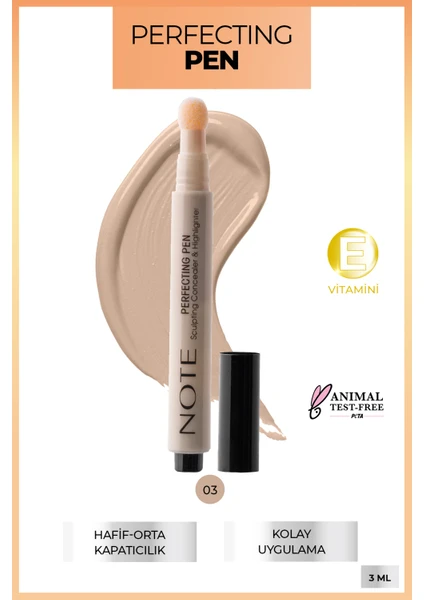 Perfecting Pen Aydınlatıcı ve Kapatıcı Kalem 03 Light Beige