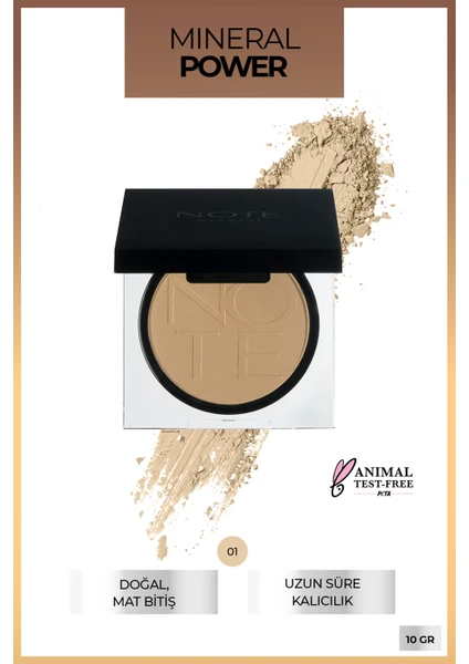 Mineral Powder Mat Bitişli Toz Yüz Pudrası 01