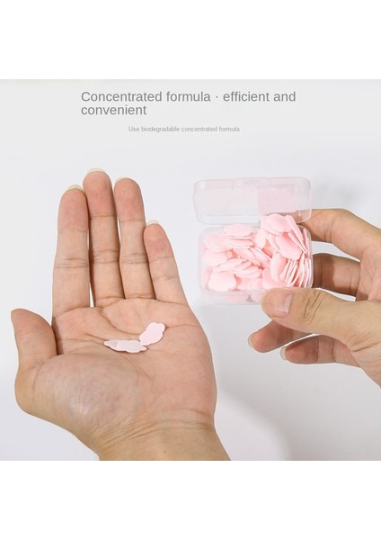 Sarı Limon Sabunu Kağıt Banyo Seyahat Taşınabilir Kokulu Pul Tek Kullanımlık El Sabunu Tablet Çocuk Açık Çiçek Şeklinde El Yıkama Sabunu O (Yurt Dışından)