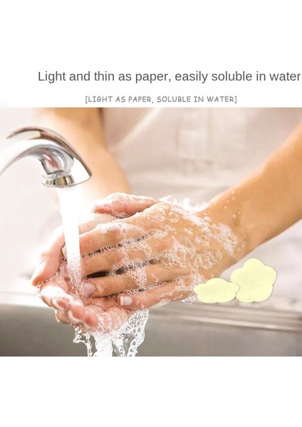 Sarı Limon Sabunu Kağıt Banyo Seyahat Taşınabilir Kokulu Pul Tek Kullanımlık El Sabunu Tablet Çocuk Açık Çiçek Şeklinde El Yıkama Sabunu O (Yurt Dışından)