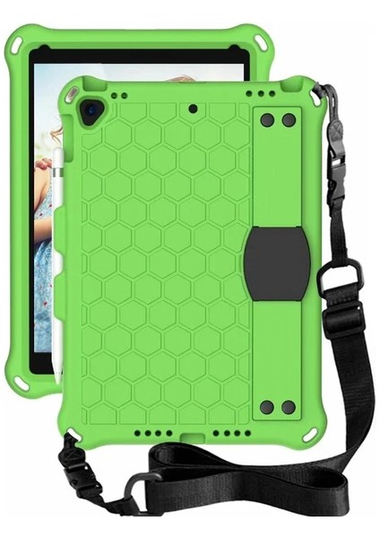 Apple iPad Air 5 10.9 2022 (5.nesil) Kılıf Yatay Standlı Askılı Kalem Bölmeli Airbag Özellikli Petek Kılıf (Model A2588,A2589,A2591)