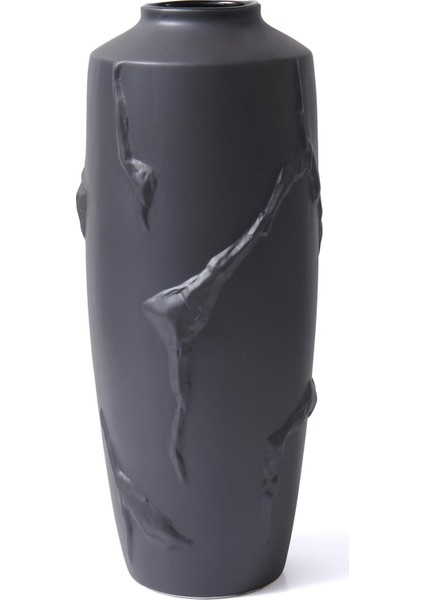 Licia Seramik Vazo Siyah 13X13X37 cm
