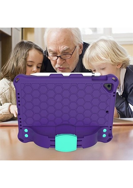 Apple iPad Air 4 10.9 2020 (4.nesil) Kılıf Yatay Standlı Askılı Kalem Bölmeli Airbag Özellikli Petek Kılıf (Model A2316,A2324,A2325,A2072)
