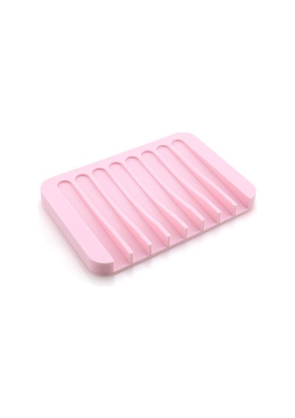 Pembe Banyo Silikon Sabunluk Kaymaz Sabunluk Drenajlı Sabunluk Mutfak Tezgahı Sünger Raf Banyo Araçları (Yurt Dışından)
