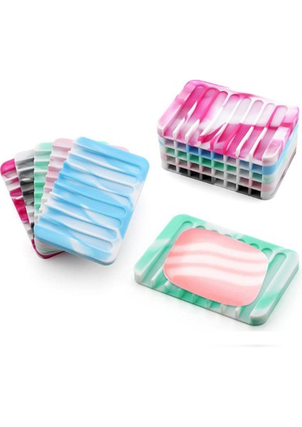 Pembe Banyo Silikon Sabunluk Kaymaz Sabunluk Drenajlı Sabunluk Mutfak Tezgahı Sünger Raf Banyo Araçları (Yurt Dışından) fiyatları