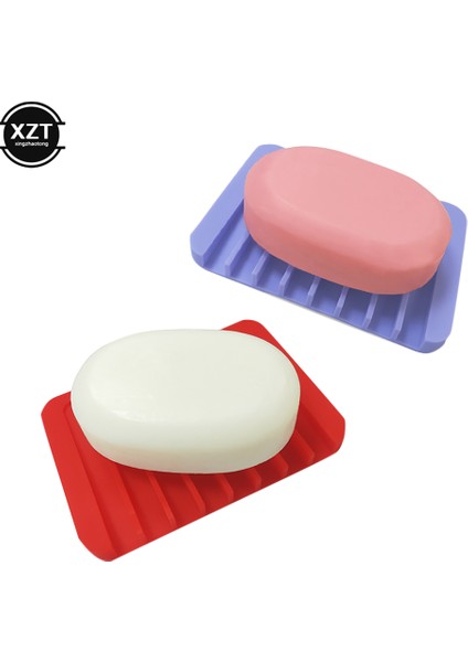 Sarı 1 Adet Kaymaz Ev Geliştirme Silikon Esnek Banyo Armatürleri Banyo Tepsisi Sabun Kutusu Sabunluklar Depolama Tutucu Plaka (Yurt Dışından) fiyatları