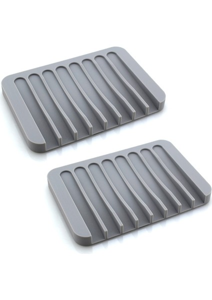 Gri ve Beyaz 2 Adet Silikon Kauçuk Sabun Tasarrufu Tepsi Kılıfı Bulaşık Tutucu Standı Duş Süzgeç Yemekleri Bar Sabun Sünger Scrubber Banyo Mutfak (Yurt Dışından) fiyatları