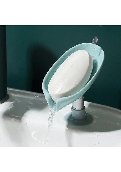 2 Adet Yeşil B 2 Adet Vantuz Sabunluk Banyo Duş Için Taşınabilir Yaprak Sabunluk Plastik Sünger Tepsi Mutfak Banyo Aksesuarları (Yurt Dışından)