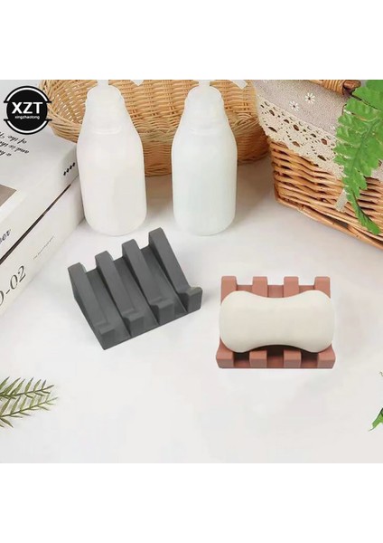 Siyah Yaratıcı Sabun Tepsisi Raf Saklama Kutusu Silikon Sabunluk Deliksiz Drenaj Sabunluk Plaka Tutucu Konteyner Banyo Rafı (Yurt Dışından) modelleri