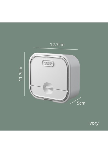 02 Beyaz Ev Çamaşır Sabunu Kutusu Çift Yaratıcı Drenaj Sabunu Saklama Kutusu Çok Fonksiyonlu Deliksiz Duvara Monte Çekmece Sabunluk Raf (Yurt Dışından)