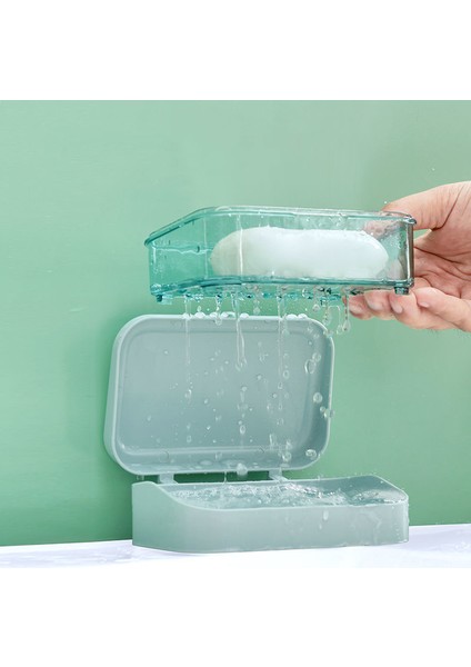 Beyaz Sabun Kapaklı Kutular Su Geçirmez Taşınabilir Duş Sabunu Tutucu Banyo Yaratıcı Sünger Plaka Çift Katmanlı Drenaj Sabun Saklama Kutusu (Yurt Dışından) modelleri