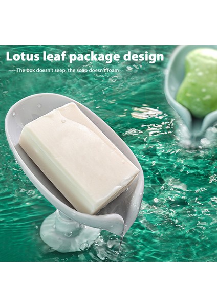 P Yaprak Şeklinde Sabun Bulaşık Sabunu Tutucu Delikli Serbest Ayaklı Vantuz Drenaj Raf Tuvalet Çamaşır Sabunu Kutusu Banyo Aksesuarları (Yurt Dışından) fırsatları