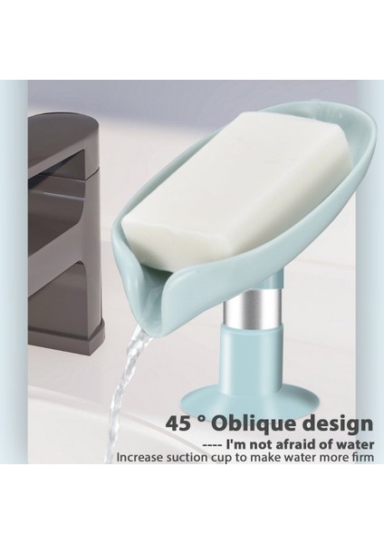 P Yaprak Şeklinde Sabun Bulaşık Sabunu Tutucu Delikli Serbest Ayaklı Vantuz Drenaj Raf Tuvalet Çamaşır Sabunu Kutusu Banyo Aksesuarları (Yurt Dışından) indirimleri