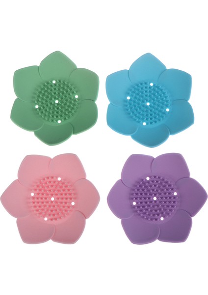 Beyaz 1 Adet Silikon Drenaj Sabunu Bulaşık Sabunu Kutusu Plaka Lotus Şekli Tutucu Taşınabilir Sabunluklar Anti-Skid Sabun Tepsisi Acc (Yurt Dışından) modelleri