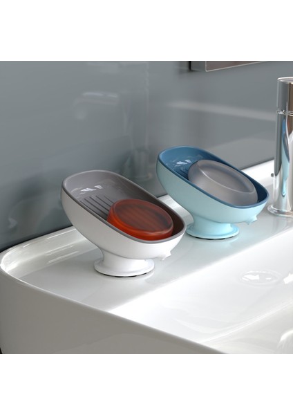 B2 Süper Vantuz Sabunluk Drenaj Su ile Banyo Sabunu Tutucu Mutfak Sünger Tutucu Sabun Kabı Banyo Aksesuarları (Yurt Dışından) fiyatları