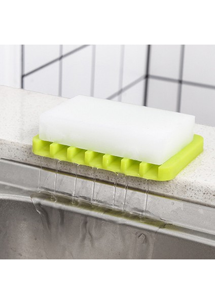 Mavi Banyo Silikon Sabun Kutusu Yumuşak Tutkal Sabun Raf Depolama Raf Sabunluk Kurulu Tepsi Drenaj Sabun Sabun Sabun Raf Banyo Aksesuarları (Yurt Dışından)