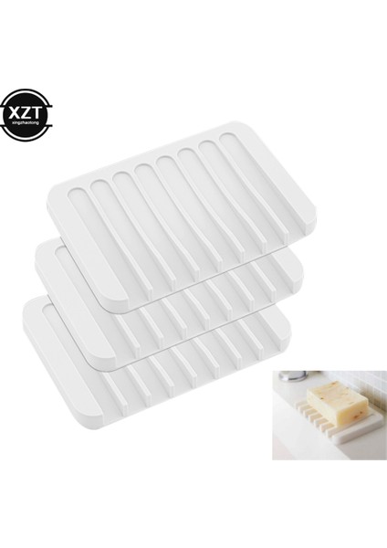 Yeşil 1 Adet Kaymaz Ev Geliştirme Silikon Esnek Banyo Armatürleri Banyo Tepsisi Sabun Kutusu Sabunluklar Depolama Tutucu Plaka (Yurt Dışından) modelleri