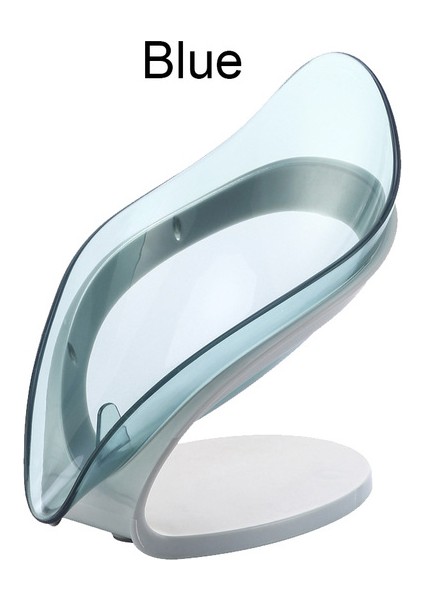 Mavi Yaprak Şekli Sabunluk Kutusu Sabunluk Banyo Kaymaz Vantuz Drenaj Raf Sabunluk Sabun Kutusu Seyahat Banyo Aksesuarları (Yurt Dışından)