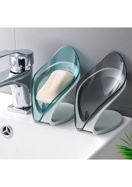 Mavi Yaprak Şekli Sabunluk Kutusu Sabunluk Banyo Kaymaz Vantuz Drenaj Raf Sabunluk Sabun Kutusu Seyahat Banyo Aksesuarları (Yurt Dışından) modelleri