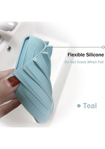 Yeşil Banyo Silikon Sabunluk Drenaj Banyo Drenaj Sabunluk Mutfak Tezgahı Sünger Raf Kurutma Tepsisi (Yurt Dışından) fırsatları