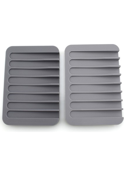 Gri Anti-Patinaj Ev Geliştirme Silikon Esnek Banyo Armatürleri Banyo Donanım Tepsisi Soapbox Sabunluklar Plaka Tutucu (Yurt Dışından) indirimleri