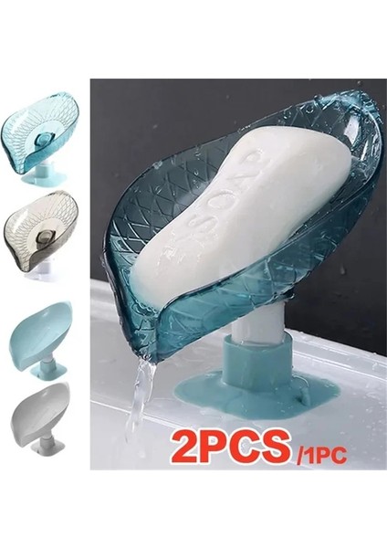 Mavi Çok Amaçlı Yaprak Şekli Sabun Kutusu Drenaj Sabunluk Kutusu Banyo Duş Sabunluk Sünger Depolama Plaka Tepsisi Banyo Malzemeleri (Yurt Dışından) modelleri