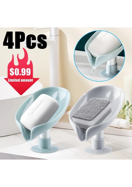 3 Adet Yeşil 4 Adet Yaprak Şekilli Sabun Kutusu Banyo Sabunu Bardak Tutucu Sünger Depolama Plaka Tepsisi Dikey Vantuz Boîte À Savon Banyo Gadge Için (Yurt Dışından) fiyatları