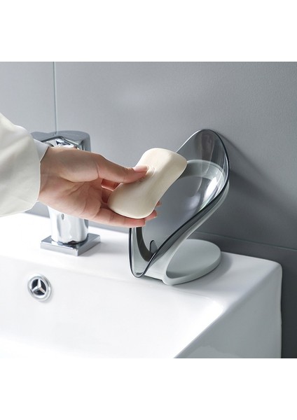 B02 Yaprak Şekli Sabun Bulaşık Drenaj Sabunluk Kutusu Banyo Duş Sabunluk Sünger Depolama Plaka Tepsisi Banyo Malzemeleri Banyo Gadg (Yurt Dışından) modelleri