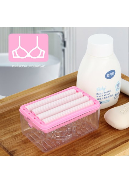 Pembe Yeni Kullanım Rulo Tipi Sabunluk Tutucu Banyo Klozet Sabun Kutusu Plastik Saklama Kabı Banyo Aletleri (Yurt Dışından)
