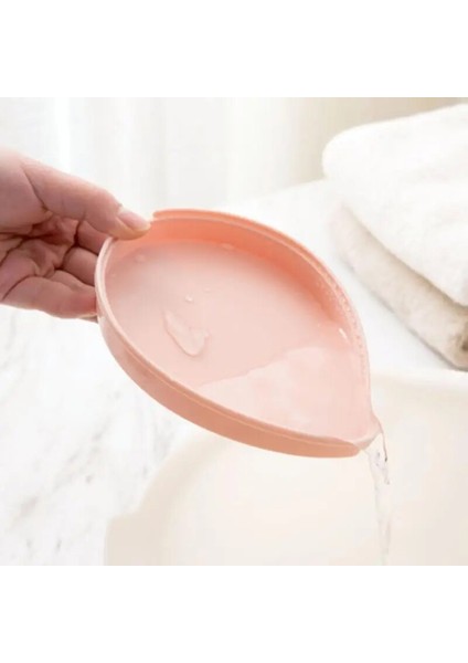 Pembe 3 Renk Yaprak Şekli Sabunluk Kaymaz Sabun Kutusu Tuvalet Duş Teknesi Boşaltma Rafı Banyo Aletleri Sabunluk Sabunluk Tepsi Tutucu (Yurt Dışından)