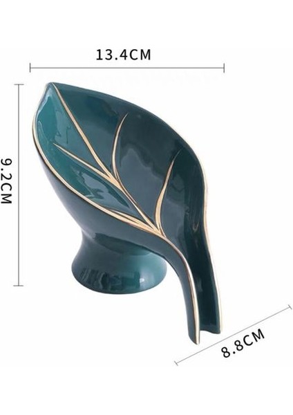 Yeşil 1 Adet 2022 Yeni Işık Lüks Seramik Yaratıcı Sabun Kutusu Drenaj Sabun Rafı Ev Tuvalet Sabunluk Tutucu Withoutdrilling (Yurt Dışından)