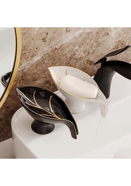 Yeşil 1 Adet 2022 Yeni Işık Lüks Seramik Yaratıcı Sabun Kutusu Drenaj Sabun Rafı Ev Tuvalet Sabunluk Tutucu Withoutdrilling (Yurt Dışından) modelleri