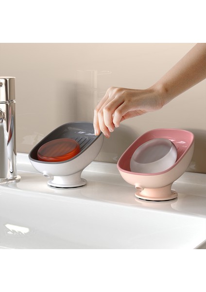B3 Süper Vantuz Sabunluk Drenaj Su ile Banyo Sabunu Tutucu Kithcen Sünger Tutucu Sabun Kabı Banyo Aksesuarları (Yurt Dışından) indirimleri