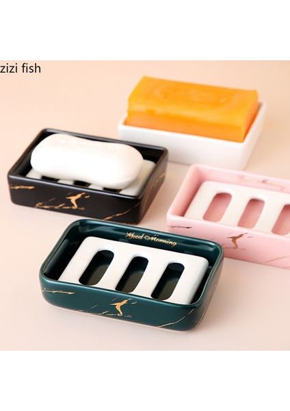 Sabunluk 4 Dikdörtgen Seramik Sabun Kutuları Yaratıcı Ev Drenaj Sabun Saklama Kutuları Banyo Malzemeleri Saklama Kapları Banyo Rafları (Yurt Dışından) fiyatları