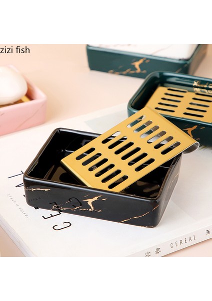 Sabunluk 4 Dikdörtgen Seramik Sabun Kutuları Yaratıcı Ev Drenaj Sabun Saklama Kutuları Banyo Malzemeleri Saklama Kapları Banyo Rafları (Yurt Dışından) fırsatları