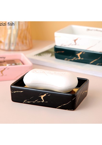 Sabunluk 4 Dikdörtgen Seramik Sabun Kutuları Yaratıcı Ev Drenaj Sabun Saklama Kutuları Banyo Malzemeleri Saklama Kapları Banyo Rafları (Yurt Dışından) indirimleri