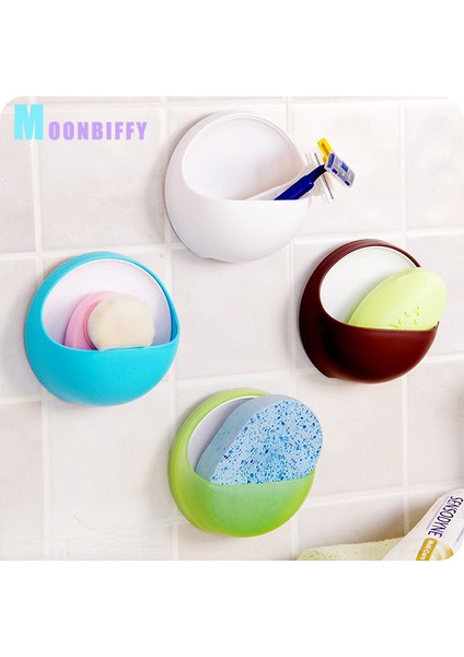 Beyaz 1 Adet Banyo Vantuz Sabun Kutusu Banyo Yaratıcı Basit Sabunluk Tuvalet Sabunu Kutusu Sabunluk Duvara Monte Drenaj Raf (Yurt Dışından)