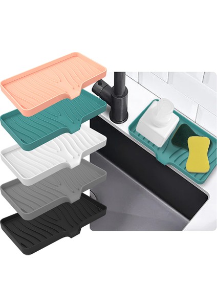 I Mutfak Silikon Sabunluk Lavabo Tepsisi Sünger Tepsi Sünger Raf Kendinden Boşaltma Sabun Rafı Sabun Şişesi Sabunluk (Yurt Dışından) fırsatları