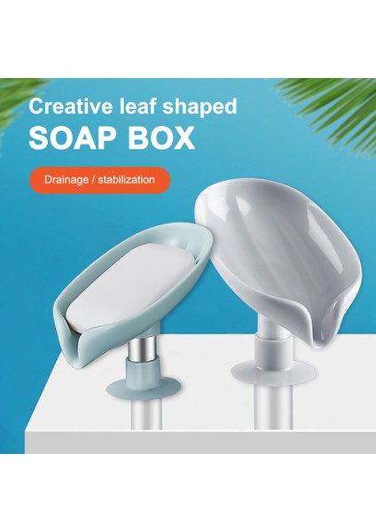 17 Yaratıcı Banyo Yaprak Şeklinde Sabun Kutusu Ev Vantuz Yumruksuz Sabun Rafı Mutfak Sofra Depolama Tepsisi Banyo Gadget (Yurt Dışından)