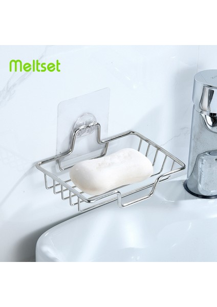 Gümüş Paslanmaz Çelik Sabunluk Yüksek Kaliteli Sabunluk Kendinden Yapışkanlı Duvara Monte Sünger Sabunluk Mutfak Banyo Aksesuarları (Yurt Dışından) fiyatları