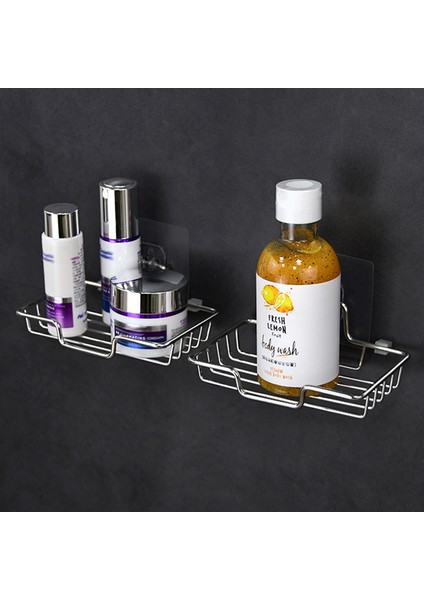 Gümüş Paslanmaz Çelik Sabunluk Yüksek Kaliteli Sabunluk Kendinden Yapışkanlı Duvara Monte Sünger Sabunluk Mutfak Banyo Aksesuarları (Yurt Dışından) indirimleri