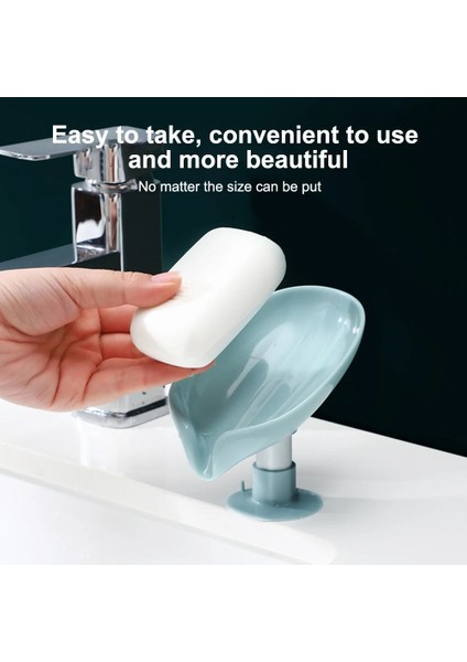 Stil 3 Sabunluk Yaprak Sabun Kutusu Yaprak Şekilli Sabunluk Duş Sabunu Tutucu Bulaşık Depolama Plaka Tepsisi Banyo Malzemeleri Sabun Kabı (Yurt Dışından)