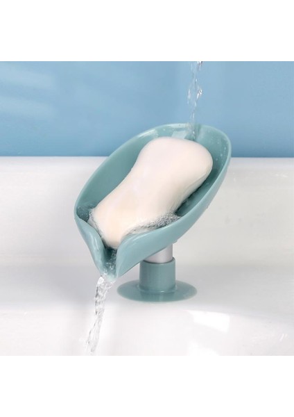 Gri 2 Adet Vantuz Sabunluk Taşınabilir Yaprak Sabunluk Banyo Duş Için Plastik Sünger Tepsi Banyo Mutfak Aksesuarları (Yurt Dışından)