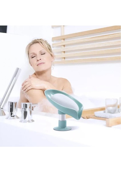 Gri 2 Adet Vantuz Sabunluk Taşınabilir Yaprak Sabunluk Banyo Duş Için Plastik Sünger Tepsi Banyo Mutfak Aksesuarları (Yurt Dışından)