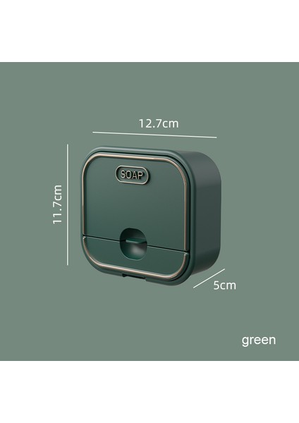 Yeşil Sabun Kutusu Sabunluklar Plaka Su Geçirmez Mühürlü Sabunluk Sabunluk Taşınabilir Sabun Tepsisi Kapaklı Banyo Tuvalet Malzemeleri (Yurt Dışından) fiyatları
