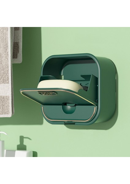 Yeşil Sabun Kutusu Sabunluklar Plaka Su Geçirmez Mühürlü Sabunluk Sabunluk Taşınabilir Sabun Tepsisi Kapaklı Banyo Tuvalet Malzemeleri (Yurt Dışından) fırsatları