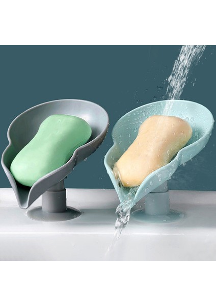 Stil 2 Yaprak Şekli Sabun Bulaşık Sabunu Kutusu Drenaj Banyo Aksesuarları Sabunluk Vantuz Sabunluk Tepsi Banyo Sabunu Konteyner (Yurt Dışından) fırsatları