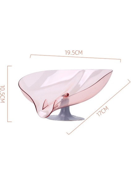 Pembe Yaratıcı Yaprak Sabunluk Vantuz Drenaj Sabun Kutusu Bulaşık Fırçası Raf Ev Tepsi Tutucu Kılıf Bulaşık Banyo Malzemeleri (Yurt Dışından)