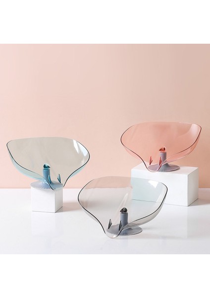 Pembe Yaratıcı Yaprak Sabunluk Vantuz Drenaj Sabun Kutusu Bulaşık Fırçası Raf Ev Tepsi Tutucu Kılıf Bulaşık Banyo Malzemeleri (Yurt Dışından) fırsatları