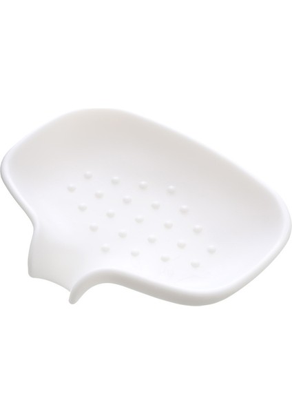 Beyaz Silikon Sabunluk Kendinden Boşaltma Sünger Tutucu Banyo Duş Sabunluk Mutfak Drenaj Lavabo Sünger Depolama (Yurt Dışından)